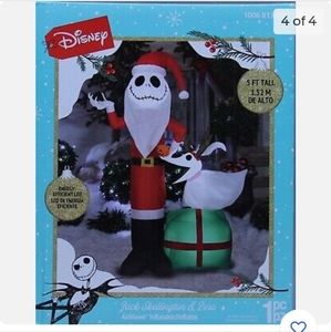 Disney Nightmare Before Christmas 5 ft Jack Skellington Zero Present Inf…